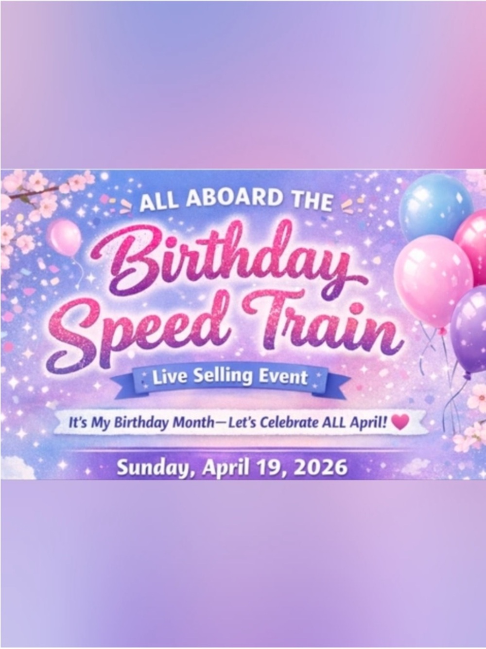 TRAIN SHOW!!! Join the train! My time slot is 6:10-6:20 p.m. EST